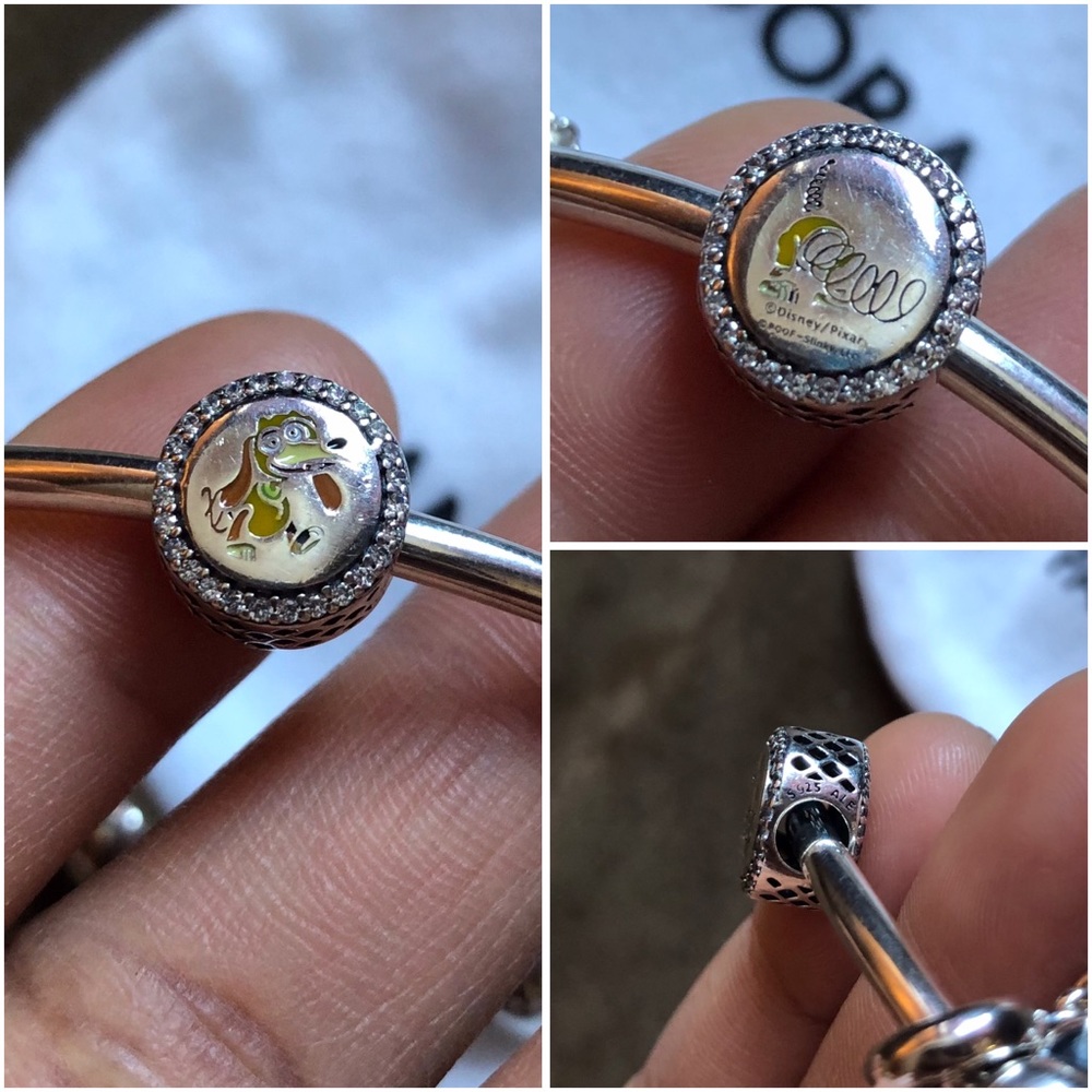 NWOT Pandora Bracelet & 7 Charms Toy Story Themed + 2 Stoppers - Picture 13 of 15